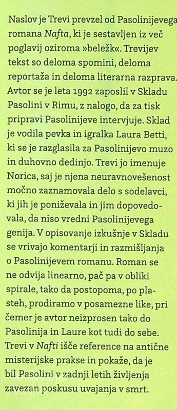 NEKAJ ZAPISANEGA, Emanuele Trevi