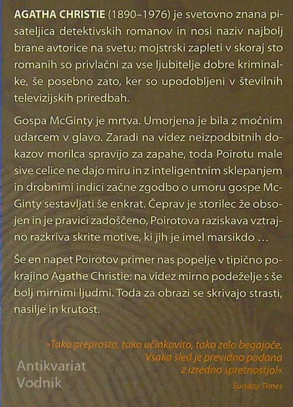 GOSPA MCGINTY JE MRTVA, Agatha Christie