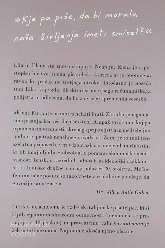 O IZGUBLJENI DEKLICI, Elena Ferrante