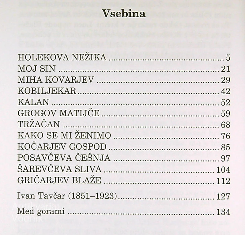MED GORAMI, Ivan Tavčar