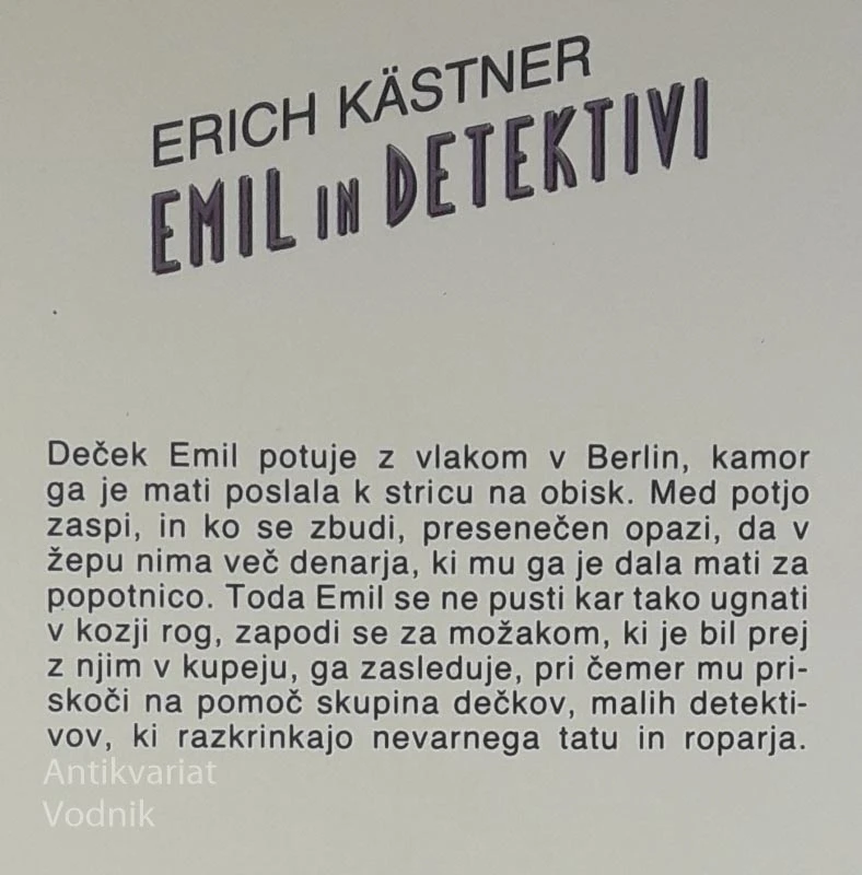 EMIL IN DETEKTIVI, Erich Kastner