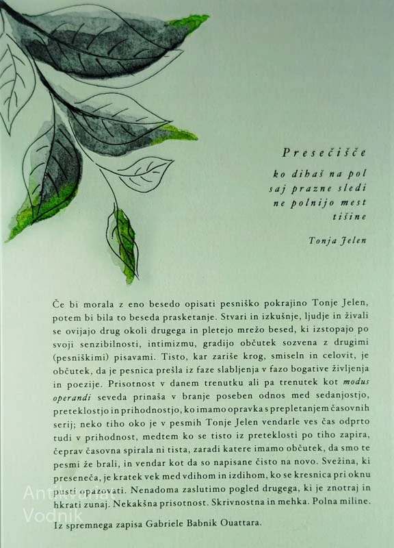 OD TOČKE NIČ, Tonja Jelen