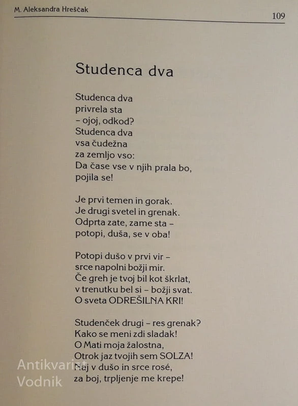 ŽUBORENJE: POEZIJA SLOVENSKIH URŠULINK, Maja Stanonik
