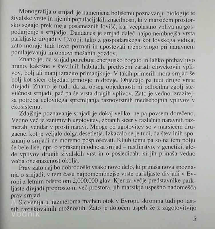 SRNJAD; BIOLOGIJA, GOJITEV, EKOLOGIJA, Blaž Krže