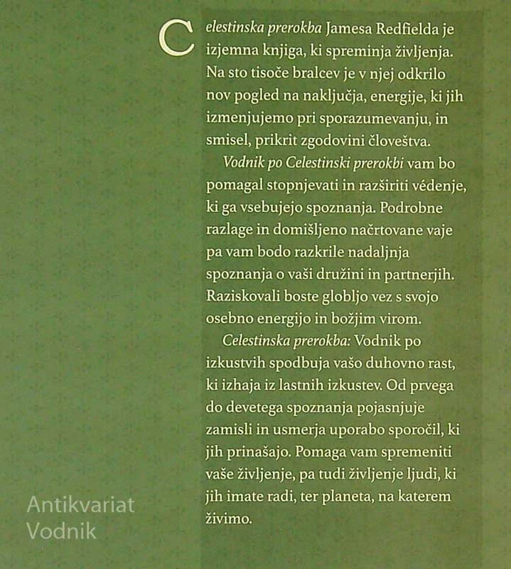 VODNIK PO CELESTINSKI PREROKBI, James Redfield in Carol Adrienne