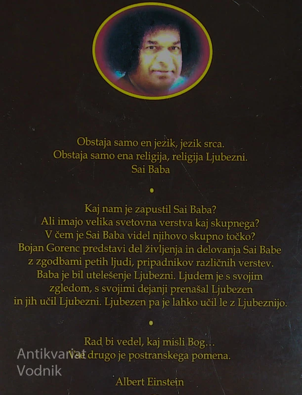 SAI BABA IN RELIGIJA LJUBEZNI, Bojan Gorenc