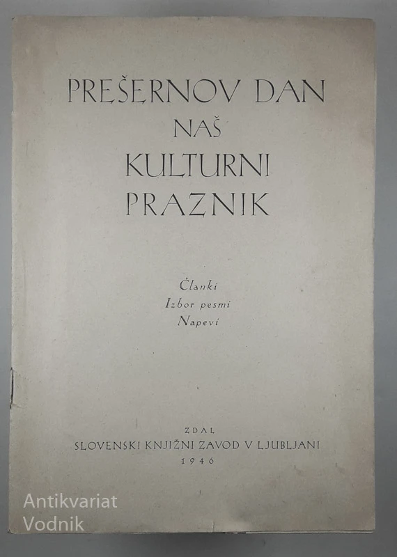 PREŠERNOV DAN NAŠ KULTURNI PRAZNIK