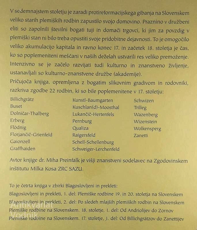 PLEMIŠKE RODBINE NA SLOVENSKEM; 17. STOLETJE, Miha Preinfalk