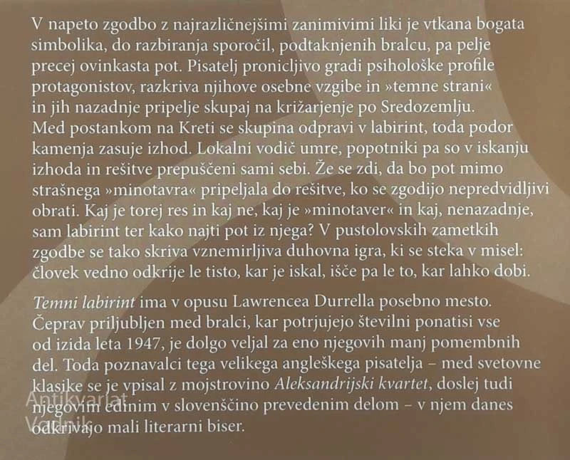 TEMNI LABIRINT, Lawrence Durrell