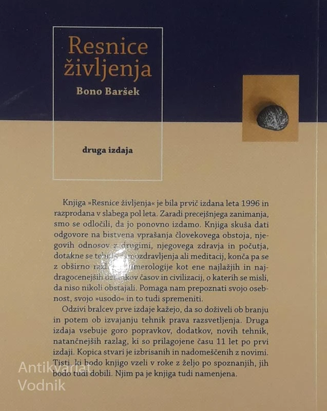 RESNICE ŽIVLJENJA, Bono Baršek
