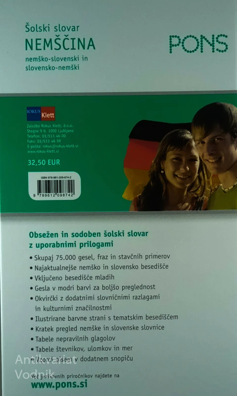 ŠOLSKI SLOVAR NEMŠČINA; SLO-NEM IN NEM-SLO