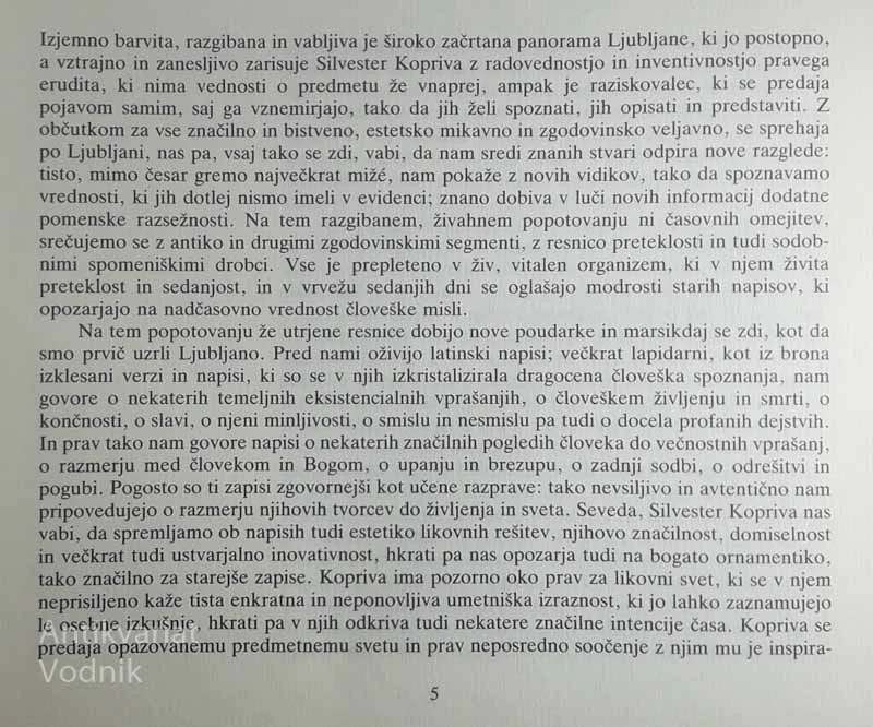LJUBLJANA SKOZI ČAS, Silvester Kopriva