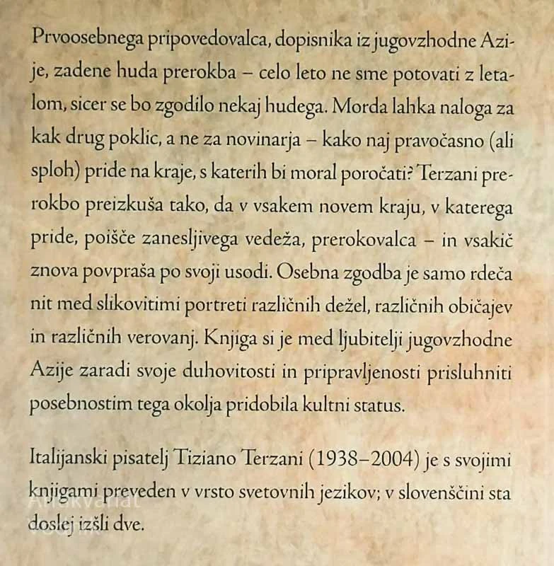 VEDEŽEVALEC MI JE REKEL, Tiziano Terzani
