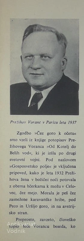 ČEZ GORO K OČETU…, Prežihov Voranc
