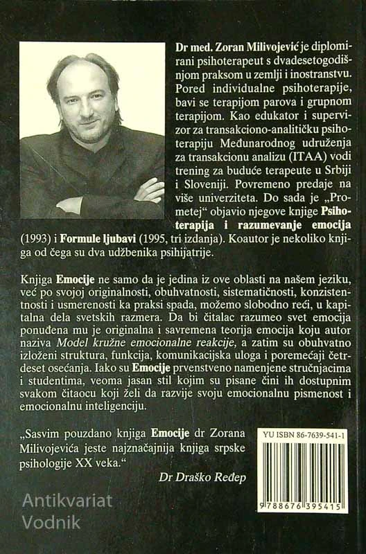 EMOCIJE; PSIHOTERAPIJA I., RAZUMEVANJE EMOCIJA, Zoran Milivojević