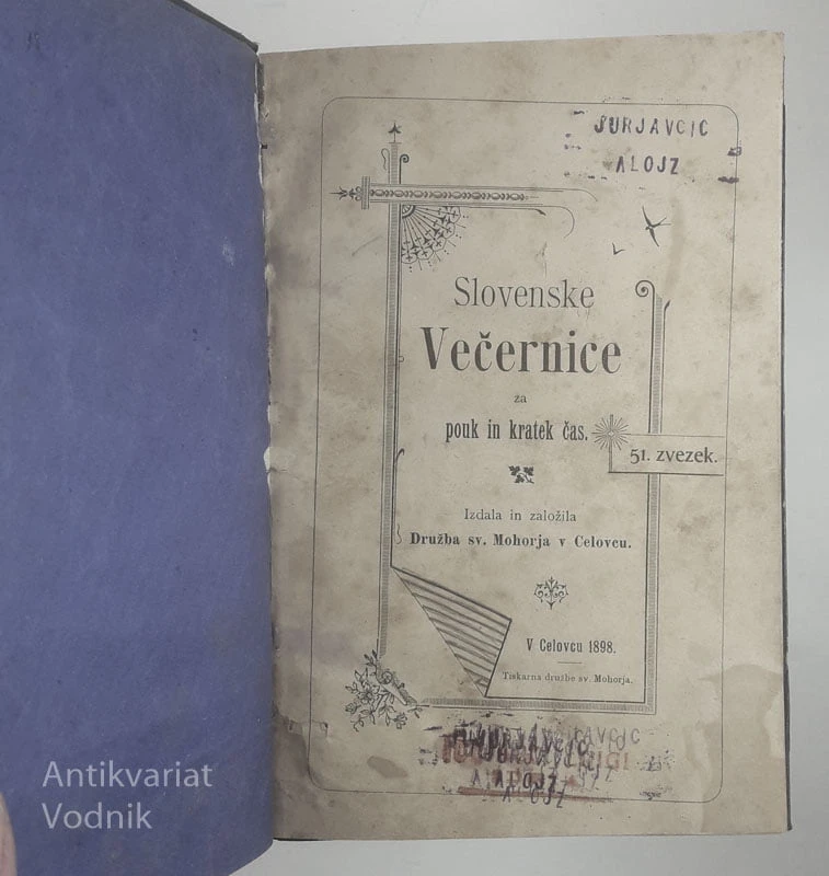 SLOVENSKE VEČERNICE ZA POUK IN KRATEK ČAS
