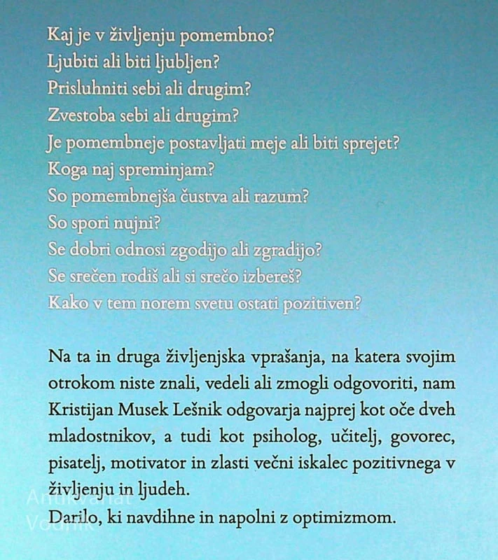 NEKAJ TI ŽELIM POVEDATI, Kristijan Musek Lešnik