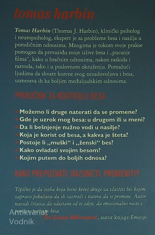 MUŠKI BES; OD BESA DO BOLJIH ODNOSA, Tomas Harbin