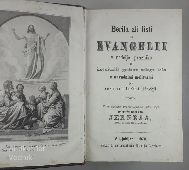 BERILA ALI LISTI IN EVANGELII V NEDELJE, PRAZNIKE in imenitniši godove celega leta
