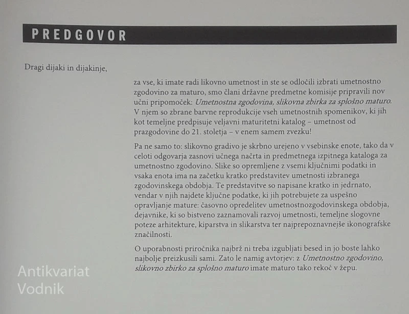 UMETNOSTNA ZGODOVINA, več avtorjev