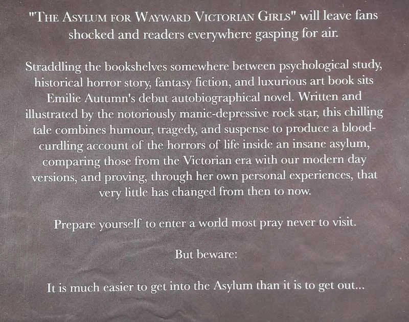 THE ASYLUM FOR WAYWARD VICTORIAN GIRLS, Emilie Autumn