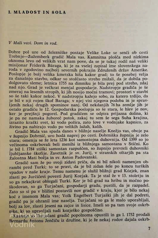 BARAGA, Jaklič – Šolar