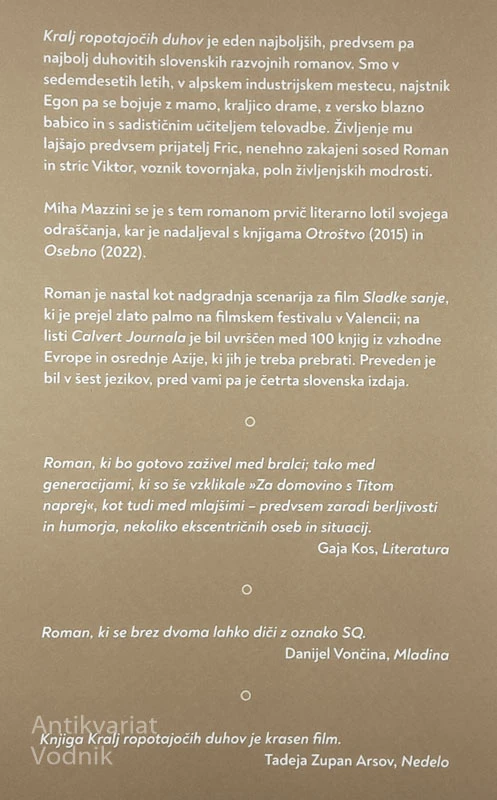 KRALJ ROPOTAJOČIH DUHOV, Miha Mazzini