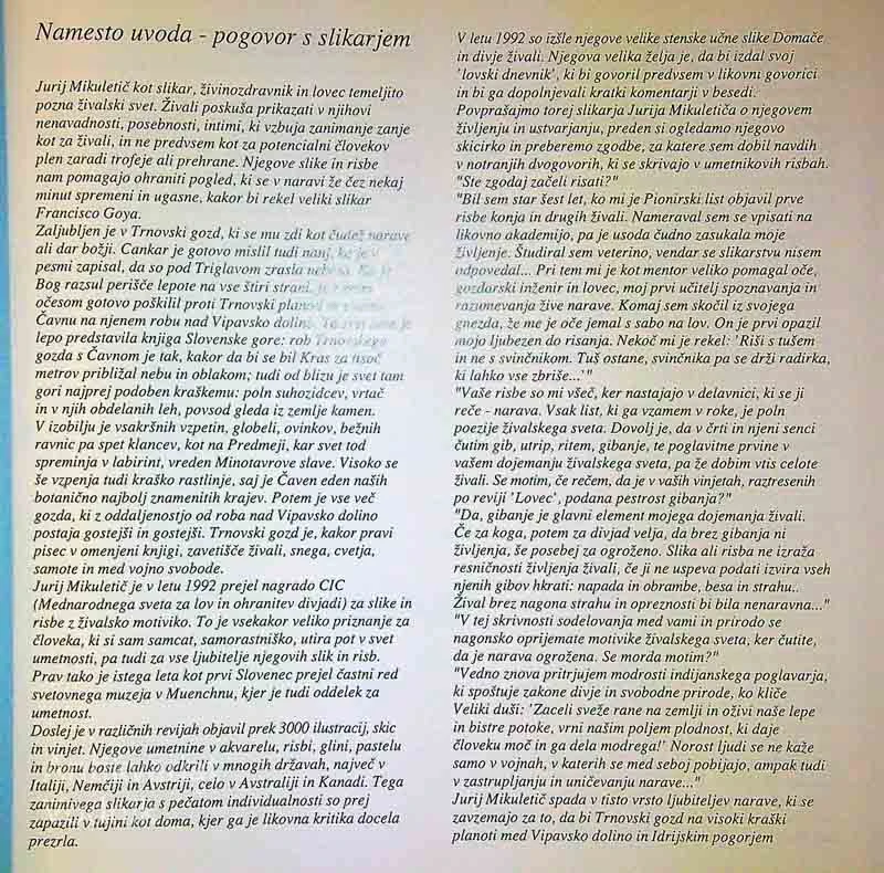 JURIJ IN DIVJE ŽIVALI, Jurij Mikuletič, Franc Šetinc