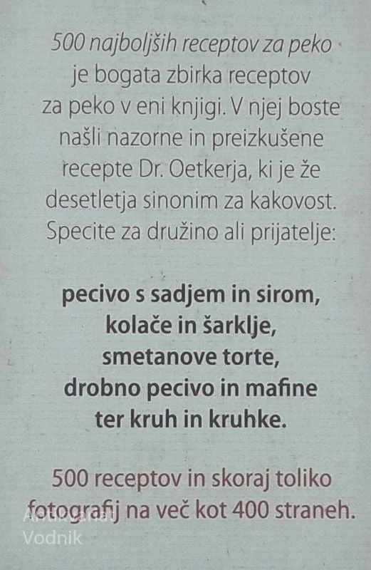 500 NAJBOLJŠIH RECEPTOV ZA PEKO