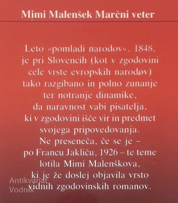 MARČNI VETER, Mimi Malinšek
