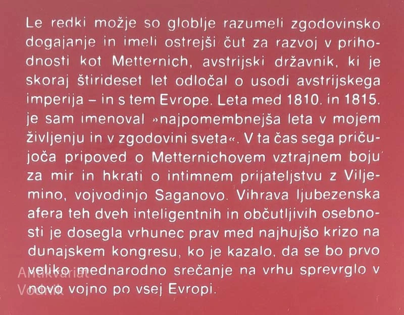 METTERNICH IN VOJVODINJA, Dorothy Gies McGuigan