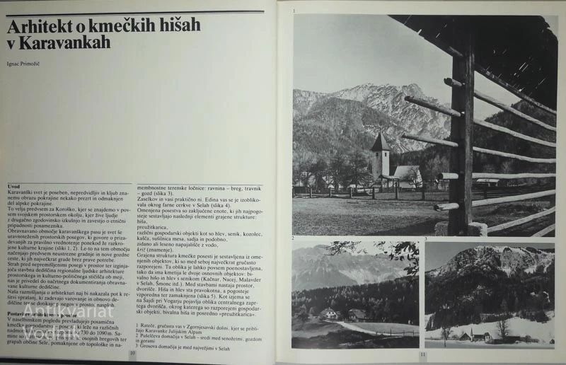 KMEČKE HIŠE V KARAVANKAH, T. Cevc & I. Primožič