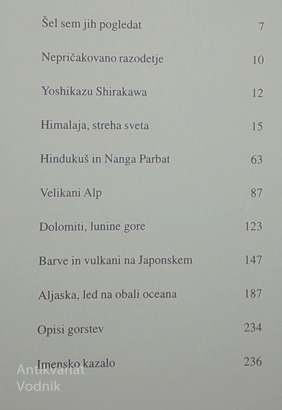 MOJ SVET GORA, Y. Shirakawa