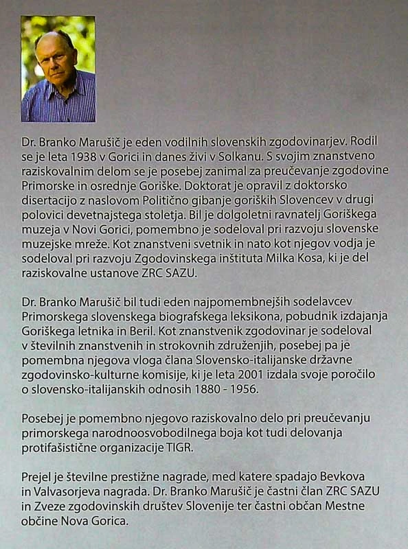 ZAPISI O TIGR-U; ZBORNIK ZAPISOV DR. BRANKA MARUŠIČA O TAJNI PROTIFAŠISTIČNI ORGANIZACIJI TIGR
