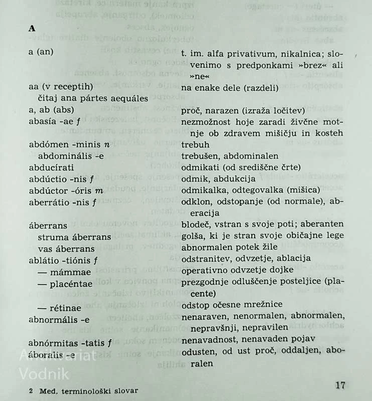 MEDICINSKI TERMINOLOŠKI SLOVAR, Rudolf Del Cott