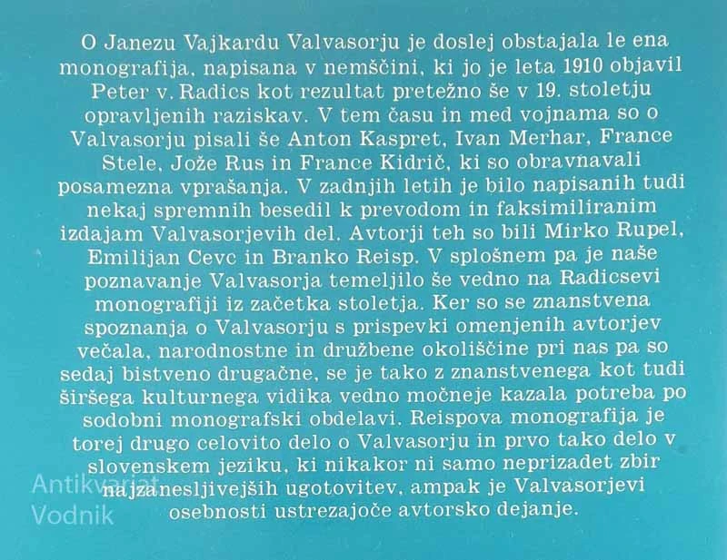 JANEZ VAJKARD VALVASOR, Branko Reisp