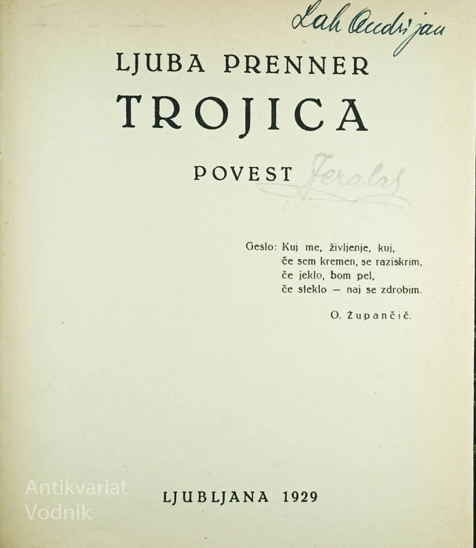 TROJICA, Ljuba Prenner