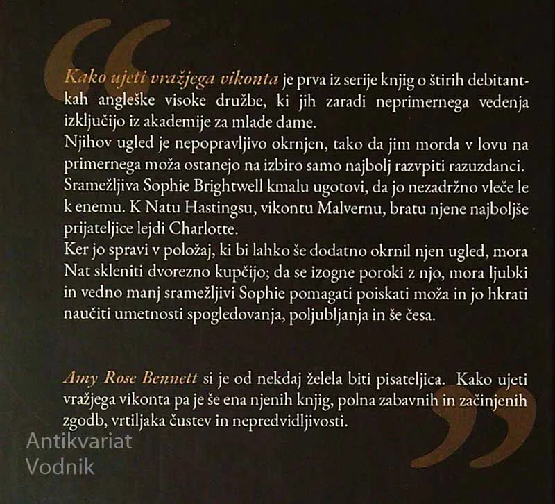 KAKO UJETI VRAŽJEGA VIKONTA, Amy Rose Bennett