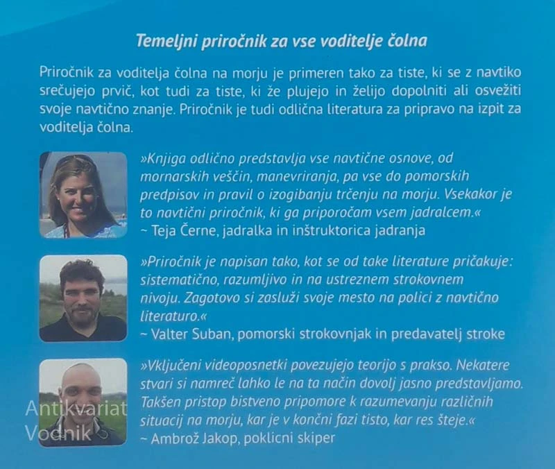 PRIROČNIK ZA VODITELJA ČOLNA NA MORJU, Tomaž Gregorič in Gregor Jeretič