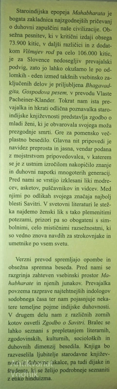 ZGODBA O SAVITRI: Pripoved vidca Markandeje iz Mahabharate