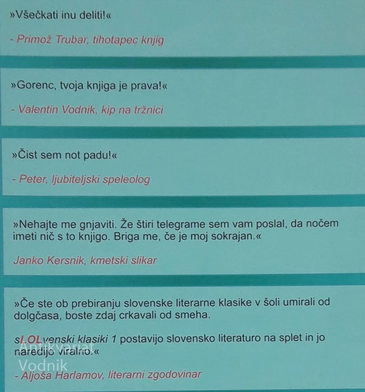 SLOVENSKI KLASIKI Boštjan Gorenc Pižama