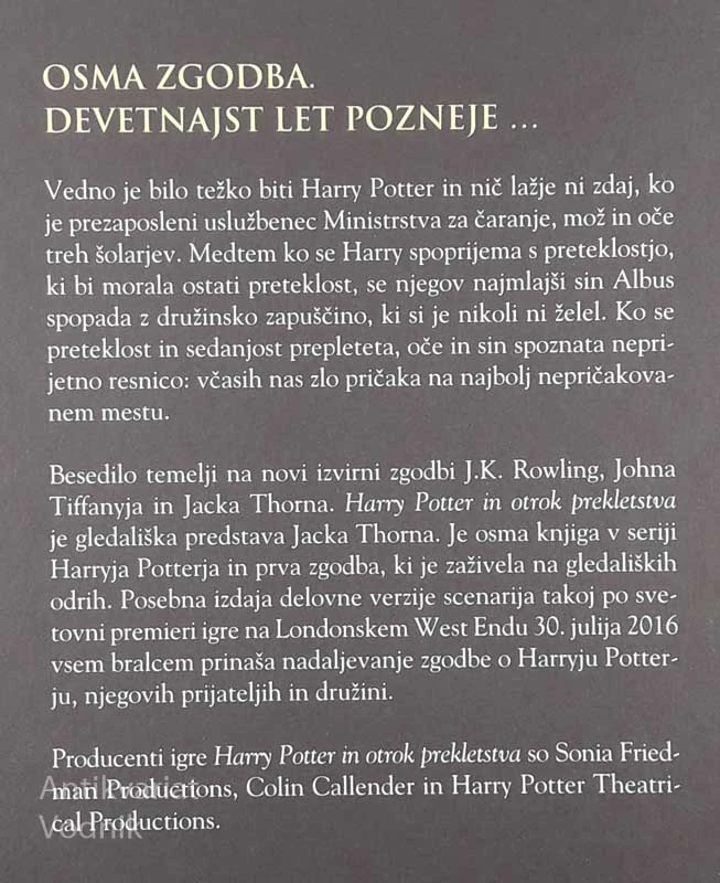 HARRY POTTER IN OTROK PREKLETSTVA, J. K. Rowling