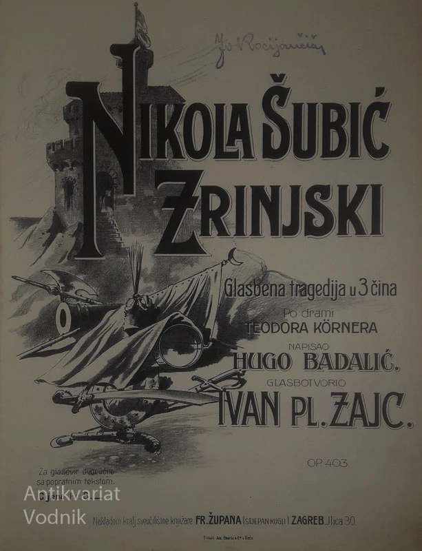 NIKOLA ŠUBIĆ ZRINJSKI, Ivan pl. Zajc
