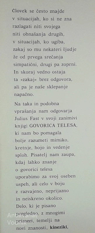 GOVORICA TELESA, Julius Fast