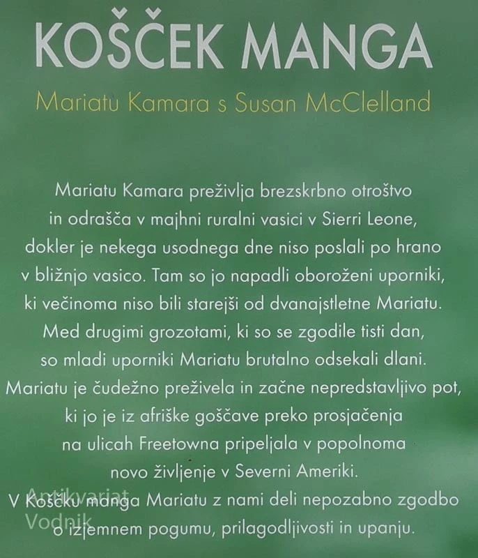 KOŠČEK MANGA, Mariatu Kamara s Susan McClelland