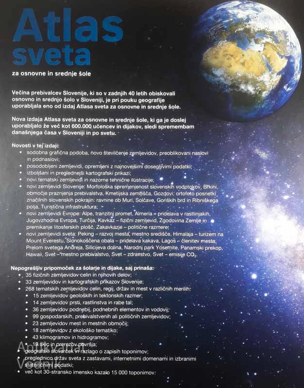 ATLAS SVETA; ZA OSNOVNE IN SREDNJE ŠOLE, več avtorjev