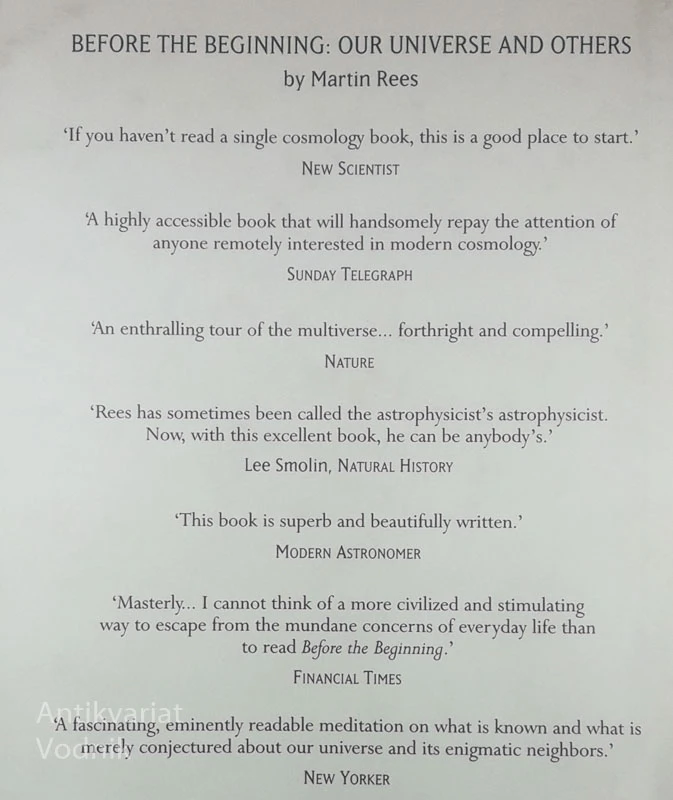 JUST SIX NUMBERS; THE DEEP FORCES THAT SHAPE THE UNIVERSE, Martin Rees