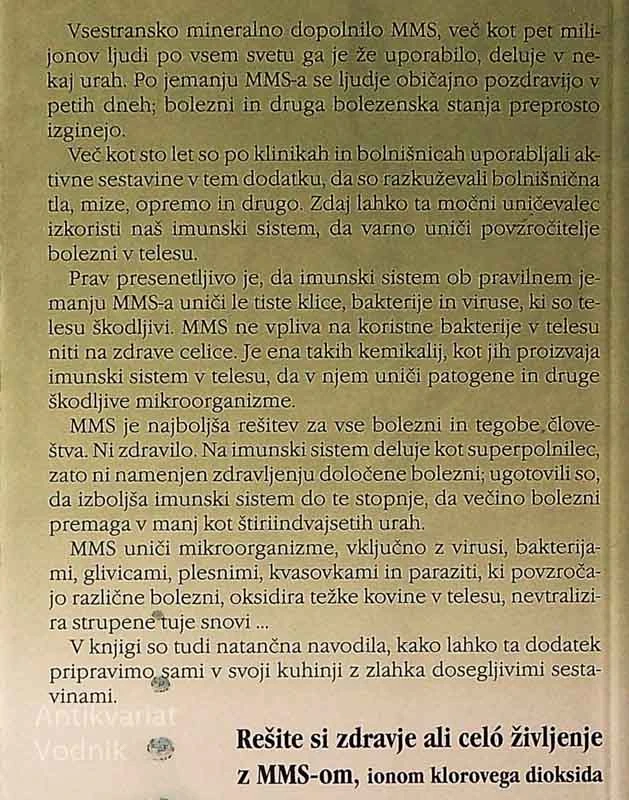REŠITE SI ZDRAVJE ALI CELO ŽIVLJENJE Z MMS-OM, IONOM KLOROVEGA DIOKSIDA, Jim V. Humble