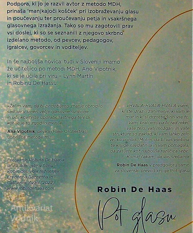 POT GLASU; REVOLUCIONARNI PRISTOP K OBRAVNAVI ČLOVEŠKEGA INSTRUMENTA, Robin De Haas