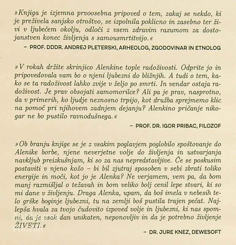 SAM BOG NAJ JO BERE, Alenka Čurin Janžekovič (napisala Petra Škarja)